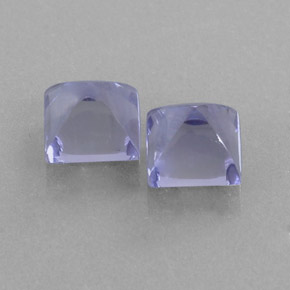 Gemas de iolita azul natural de  ct, cuadrado, transparente
