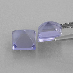Gemas de iolita azul natural de  ct, cuadrado, transparente