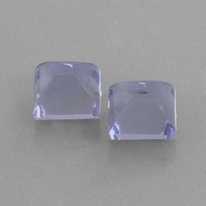 Gemas de iolita azul natural de  ct, cuadrado, transparente