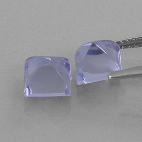 Gemas de iolita azul natural de  ct, cuadrado, transparente
