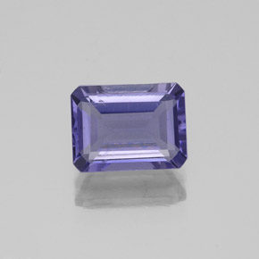 Iolita azul natural de 1,35 ct, corte esmeralda, VS