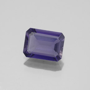 Iolita azul natural de 1,06 ct, corte esmeralda, VS-SI