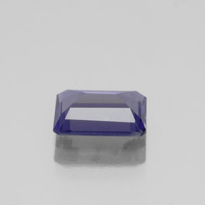 Iolita azul natural de 1,09 ct, corte esmeralda, VS