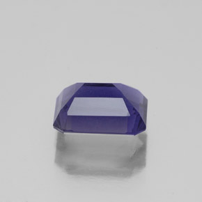 Iolita azul natural de 1,36 ct, corte esmeralda, SI