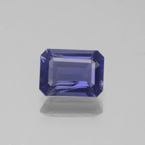 iolita Azul violeta natural de 1.17 ct, corte esmeralda, SI