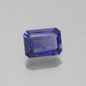 iolita Azul violeta natural de 1.17 ct, corte esmeralda, SI