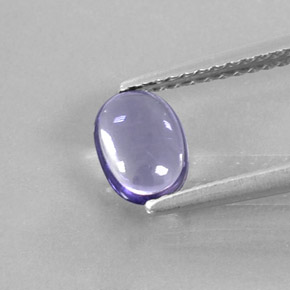 Iolita azul natural de 0,55 ct, corte óvalo, transparente