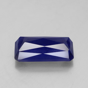 Iolita azul natural de 2,94 ct, corte esmeralda, VS-SI