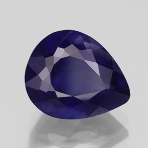 Iolita azul natural de 3,83 ct, en forma de pera, VS