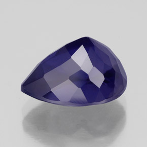 Iolita azul natural de 3,83 ct, en forma de pera, VS