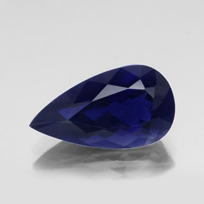 iolita Azul violeta natural de 11.31 ct, En forma de pera, VS-SI