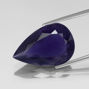 Iolita azul natural de 14,65 ct, en forma de pera, VS