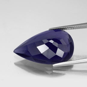 Iolita azul natural de 14,65 ct, en forma de pera, VS