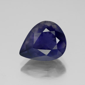 Iolita azul natural de 3,77 ct, en forma de pera, VS-SI