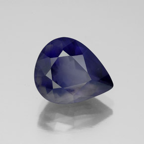 Iolita azul natural de 3,77 ct, en forma de pera, VS-SI