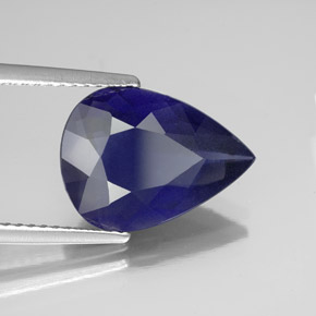 iolita Azul violeta natural de 3.45 ct, En forma de pera, VS