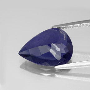 iolita Azul violeta natural de 3.45 ct, En forma de pera, VS