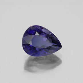Iolita azul natural de 2,32 ct, en forma de pera, VS-SI