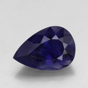 iolita Azul violeta natural de 8.98 ct, En forma de pera, VS-SI