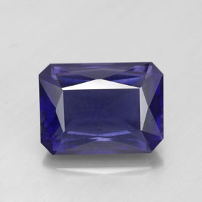 iolita Azul violeta natural de 5.19 ct, corte esmeralda, VS-SI