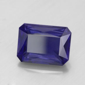 iolita Azul violeta natural de 5.19 ct, corte esmeralda, VS-SI