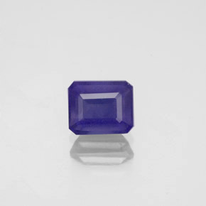 Iolita azul natural de 0,80 ct, corte esmeralda, VS