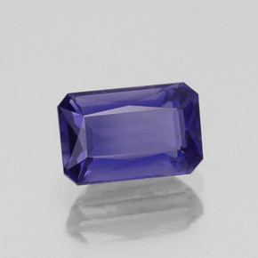 Iolita azul natural de 1,15 ct, corte esmeralda, VS