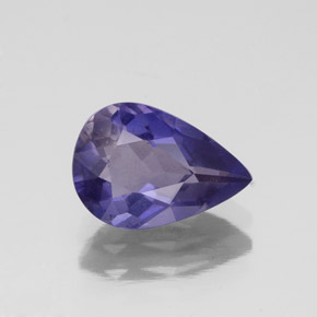 Iolita azul natural de 1,35 ct, en forma de pera, VS-SI