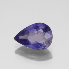 Iolita azul natural de 1,35 ct, en forma de pera, VS-SI