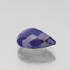 Iolita azul natural de 1,35 ct, en forma de pera, VS-SI