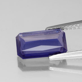 Iolita azul natural de 1,49 ct, corte esmeralda, VS-SI