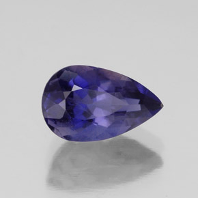 Iolita azul natural de 1,57 ct, en forma de pera, VS-SI