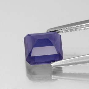 iolita Azul violeta natural de 1.18 ct, corte esmeralda, VS