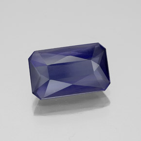 Iolita azul natural de 1,94 ct, corte esmeralda, VS