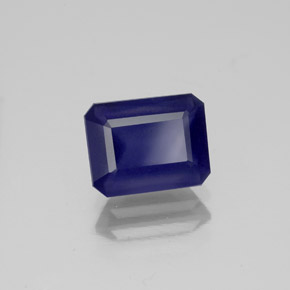 Iolita azul natural de 1,43 ct, corte esmeralda, VS