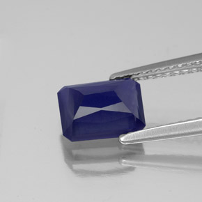 Iolita azul natural de 1,43 ct, corte esmeralda, VS