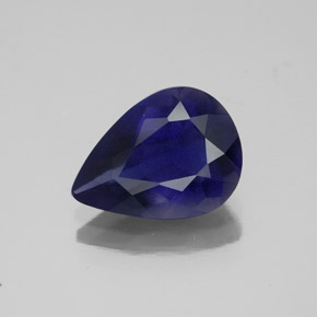 Iolita azul natural de 1,85 ct, en forma de pera, VS