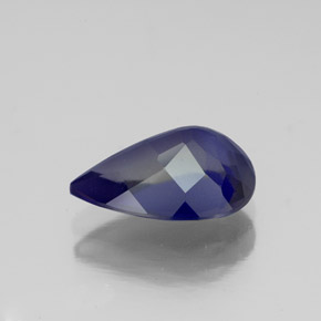 Iolita azul natural de 1,85 ct, en forma de pera, VS