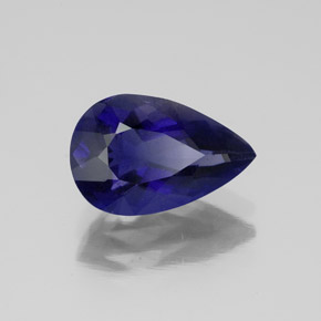 Iolita azul natural de 1,78 ct, en forma de pera, VS-SI