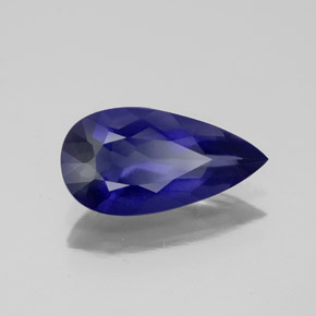 iolita Azul violeta natural de 1.60 ct, En forma de pera, VS