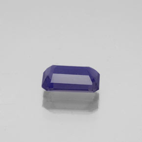 Iolita azul natural de 0,83 ct, corte esmeralda, VS