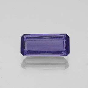 Iolita azul natural de 1,26 ct, corte esmeralda, VS-SI