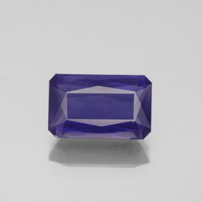 Iolita azul natural de 1,48 ct, corte esmeralda, VS