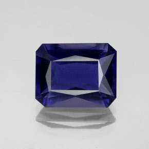 iolita Azul violeta natural de 4.04 ct, corte esmeralda, VS