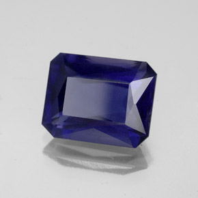 iolita Azul violeta natural de 4.04 ct, corte esmeralda, VS