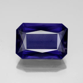 iolita Azul violeta natural de 4.84 ct, corte esmeralda, VS-SI