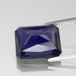 iolita Azul violeta natural de 5.55 ct, corte esmeralda, VS-SI