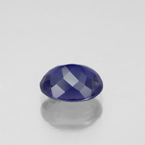 Iolita azul natural de 1,37 ct, corte óvalo, VS