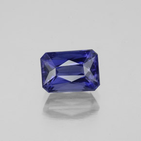 iolita Azul violeta natural de 1.30 ct, corte esmeralda, VS