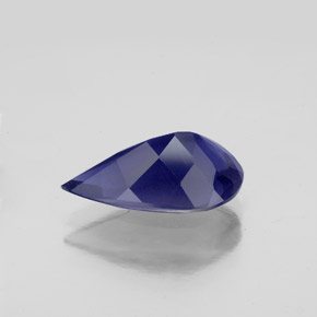 Iolita azul natural de 2,27 ct, en forma de pera, VS